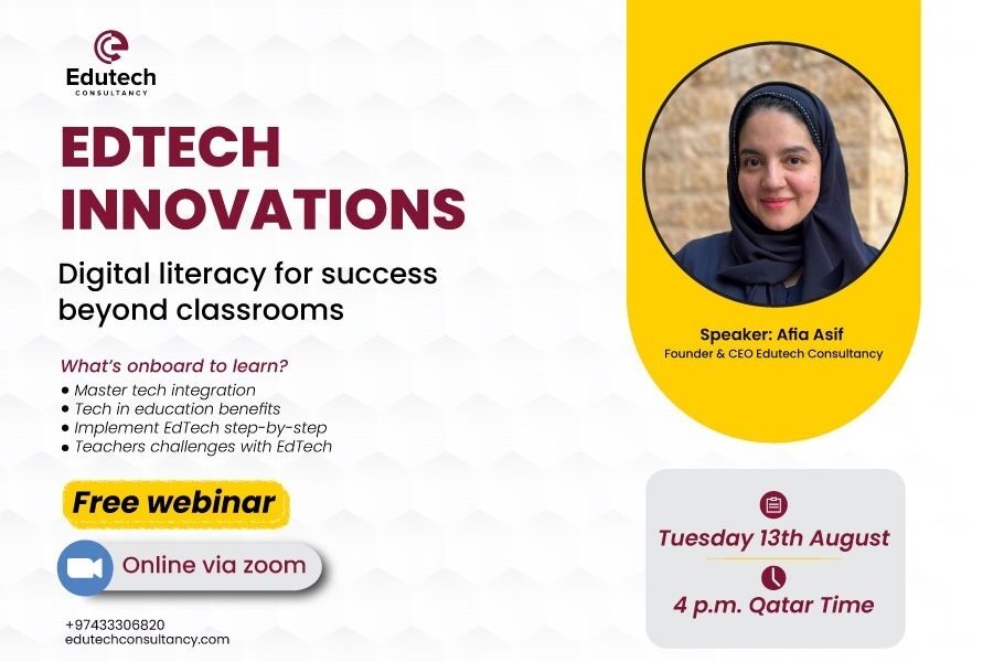 ILoveQatar.net | Webinar: EdTech innovations: Digital literacy for ...