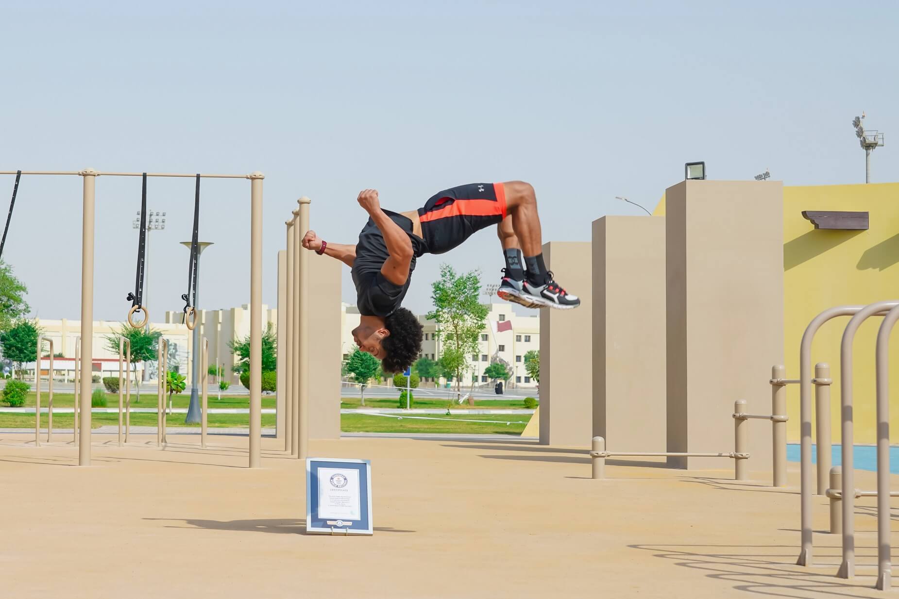 Qatar-based gymnast smashes world record on Guinness World Records Day