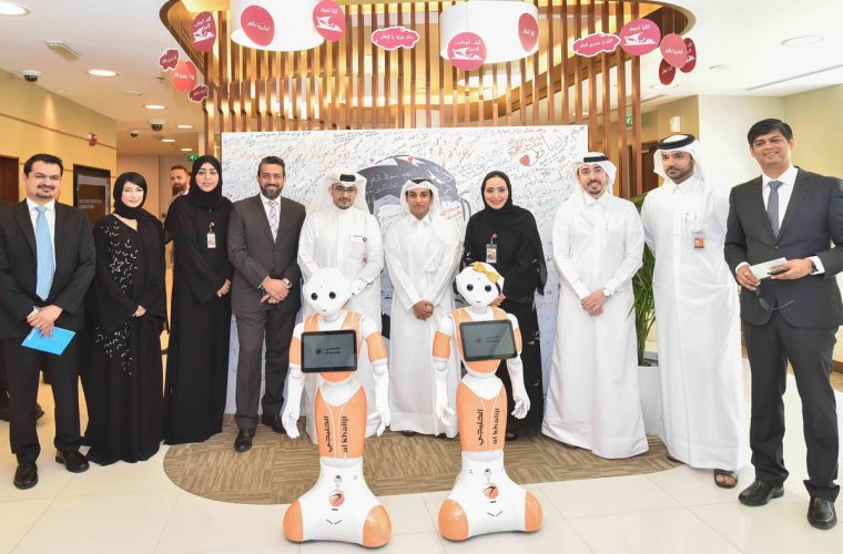 ILoveQatar Jassim And Noor Robots To Help You At Al Khaliji Bank