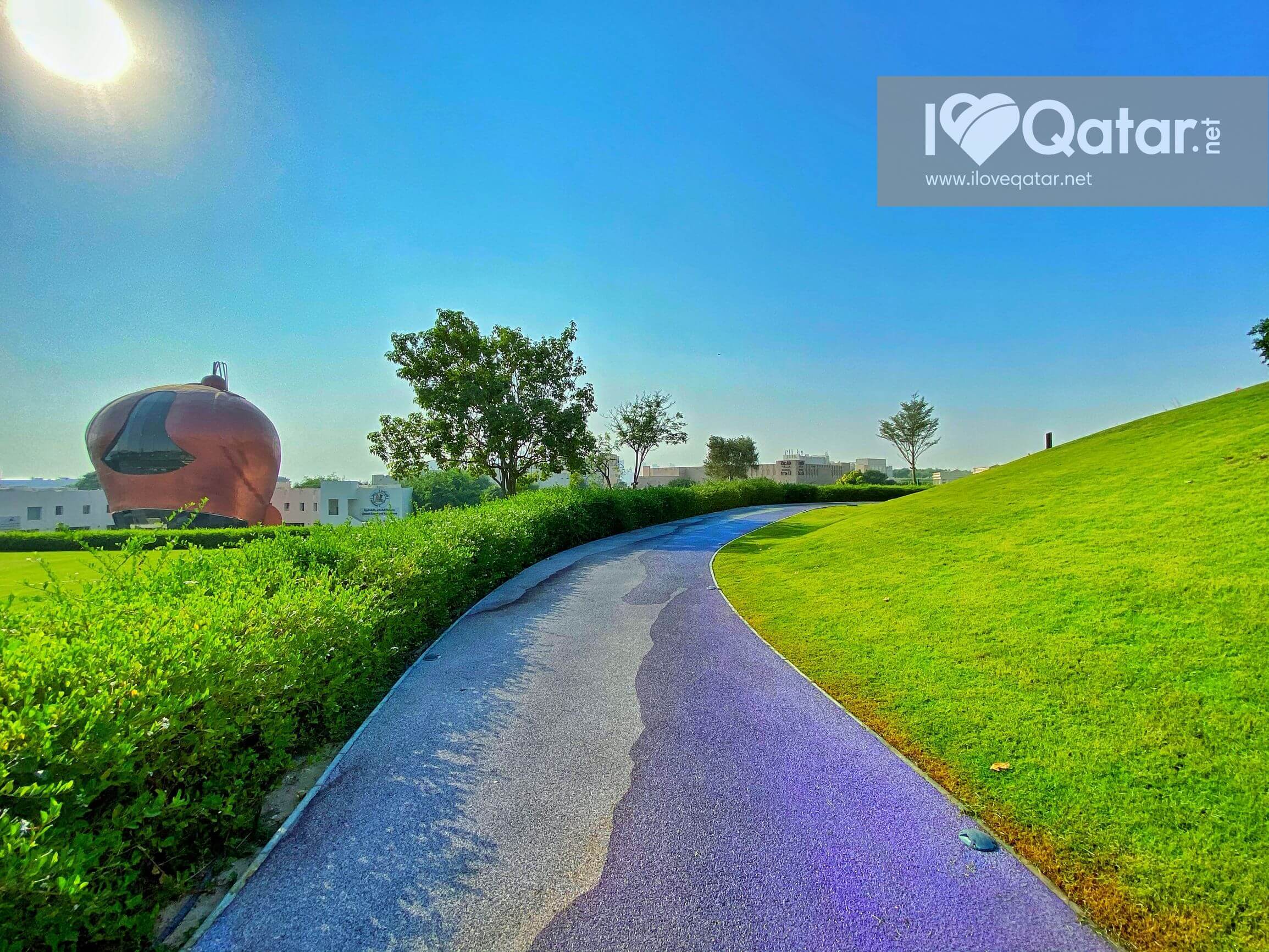 View of the Al Gannas Society headquarters from Katara North Hills Park