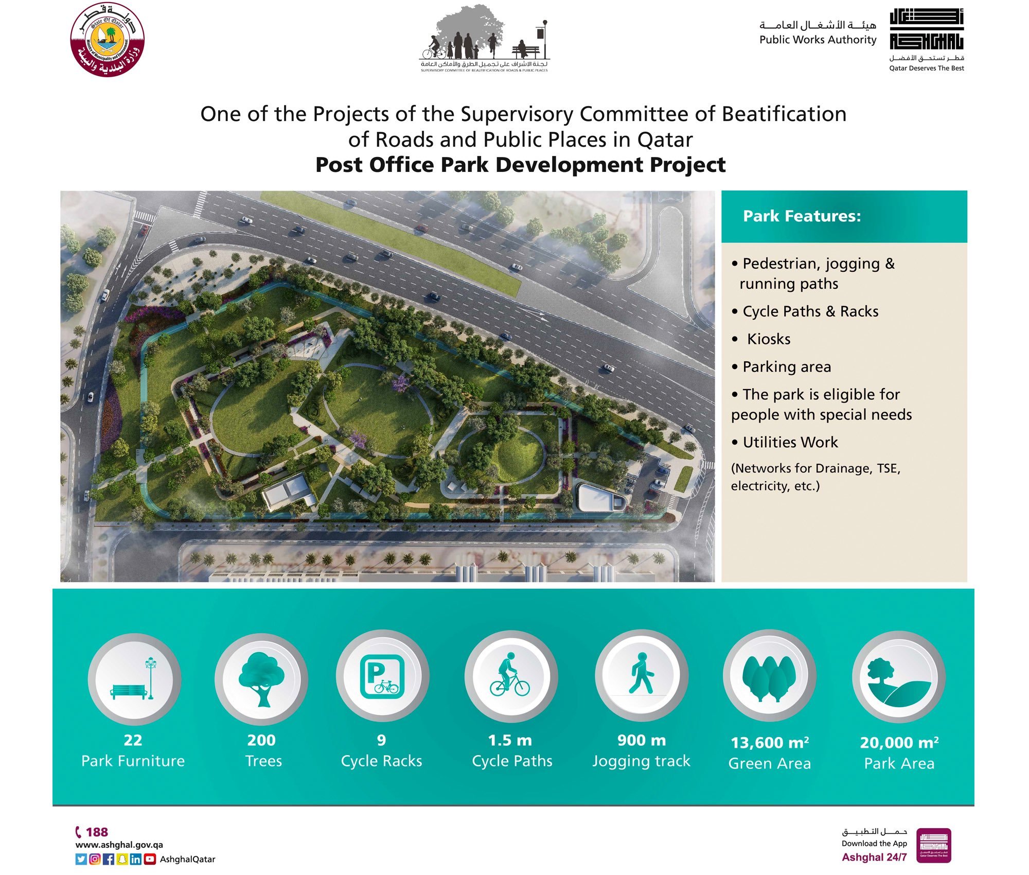 Park Development Project ILoveQatar.net | New green plaza in the West Bay area soon to open to ...