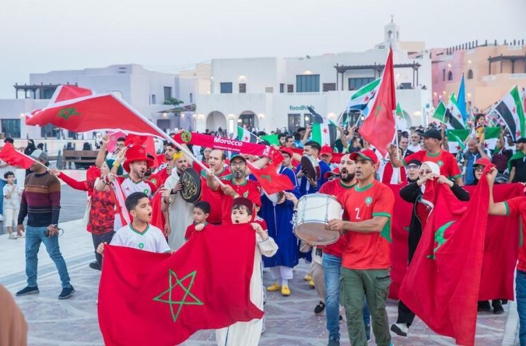 Hundreds of fans come together at Old Doha Port for the FIFA Arab Cup Qatar 2025™ fan walk