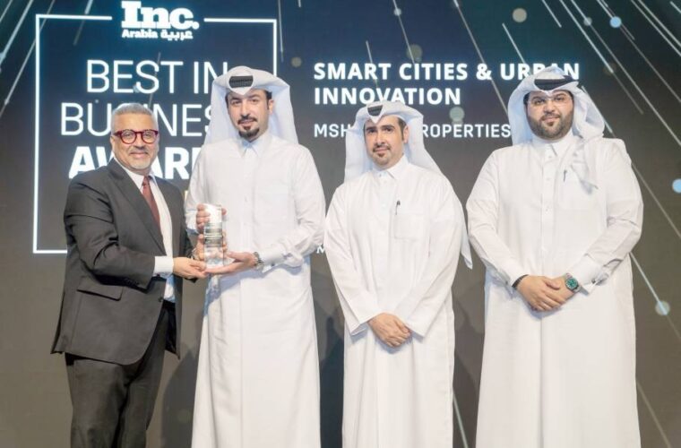 Msheireb Downtown Doha awarded Inc. Arabia Best in Business Award 2025 for Smart Cities and Urban Innovation