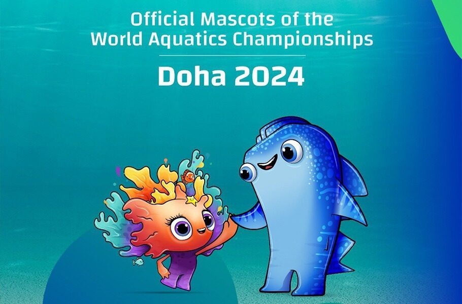 Playful mascots revealed world aquatics championships doha 2024 cover