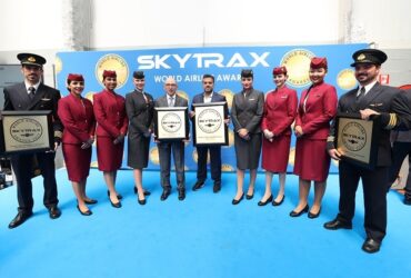 Qatar airways wins worlds best business class 3 more top awards skytrax 2023 world airline awards