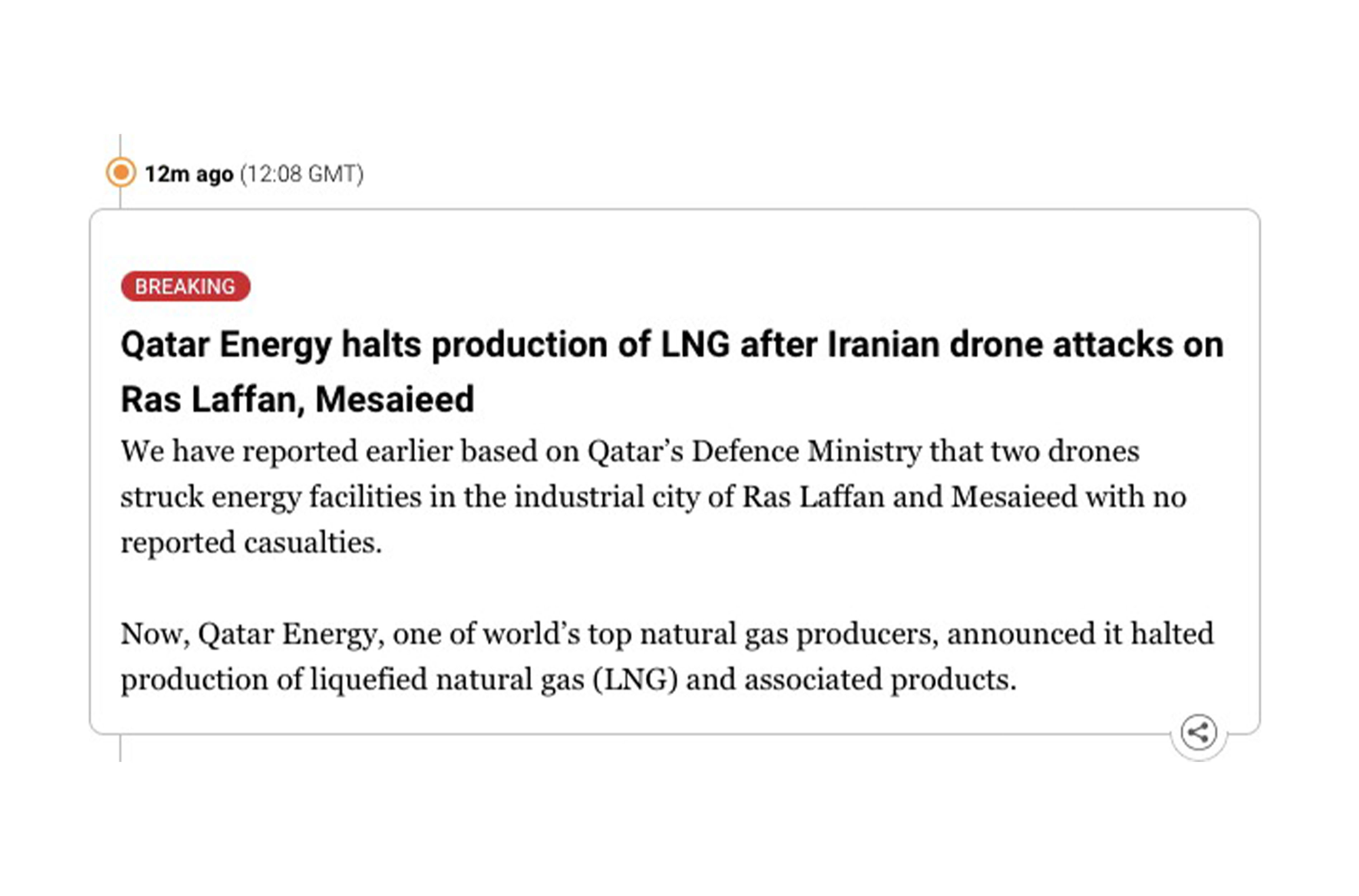 ILoveQatar.net | QatarEnergy to halt production of LNG in light of Iran ...